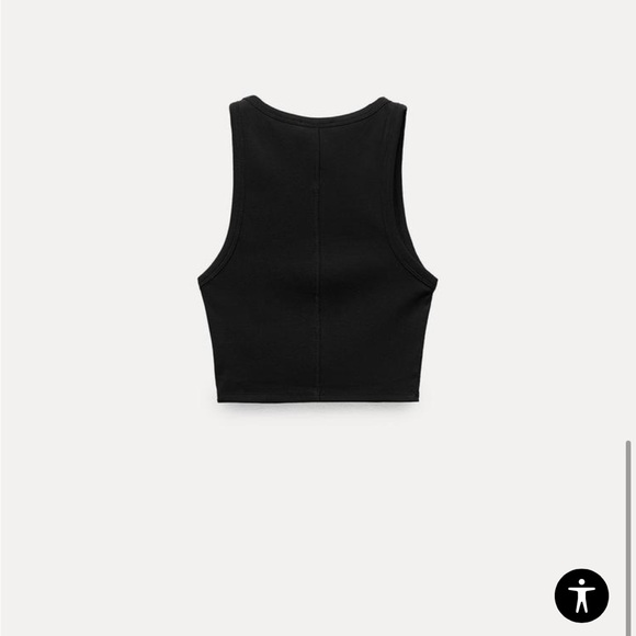 2 ZARA TANK TOPS CROPPED LENGTH - ONE BLACK AND ONE WHITE - BUNDLE OF TWO - Picture 5 of 11
